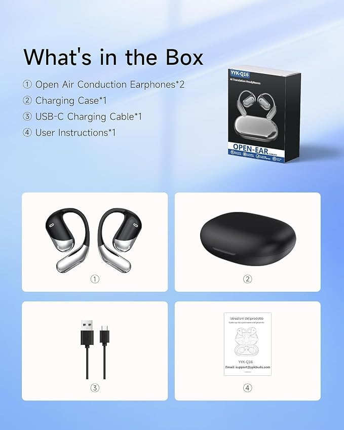 Paekole Ultra Open Ear Earbuds, Bone Conduction Headphones with Soft Earhook, Over the Ear Bluetooth Headphones 6.1 with Digital Display,60H Playtime,IP55 Waterproof, Comfort for Cycling,Running