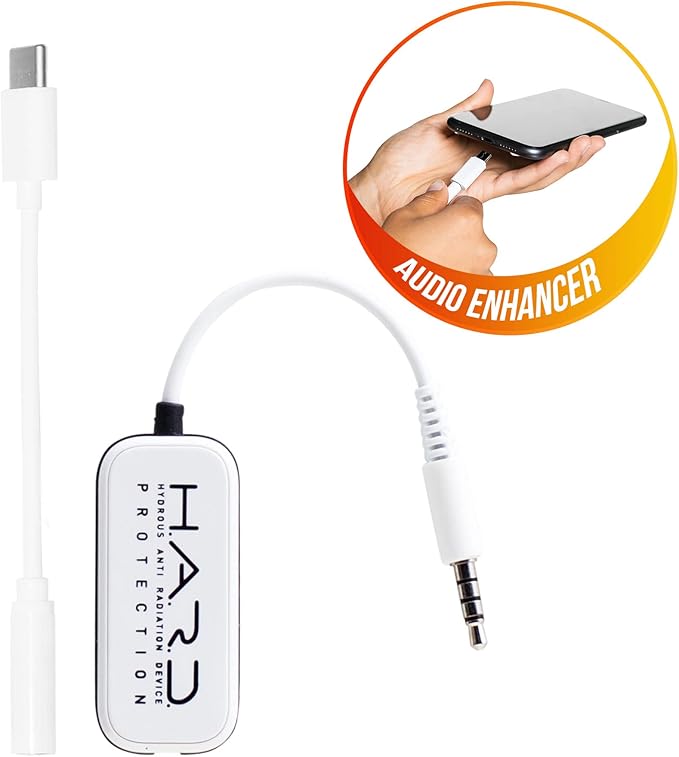 SYB Shield Your Body Headset Audio Quality Enhancer, Air Tube Alternative, Wire Headphone Audio Filter, Headphone Jack Adapter Compatible with 5G Devices, Includes USB C to 3.5mm Audio Adapter