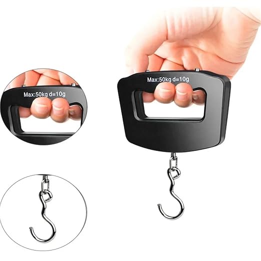 5pcs 50kg/10g Digital Luggage Scale with Backlight - Portable Suitcase Travel Weighing