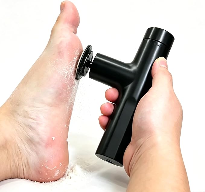 Electric Foot Callus Remover Powerful Rechargeable Electric Foot Sander | Adjustable Speed, 2 Sizes Heads, 80 Replaceable Sandpaper, Women Men Hard Dry Dead Skin Calluses Remover