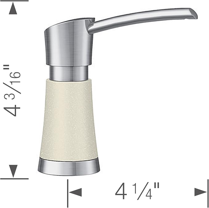 BLANCO, Biscuit 403800 ARTONA Color-Coordinated Kitchen Soap Dispenser, 12.5 oz