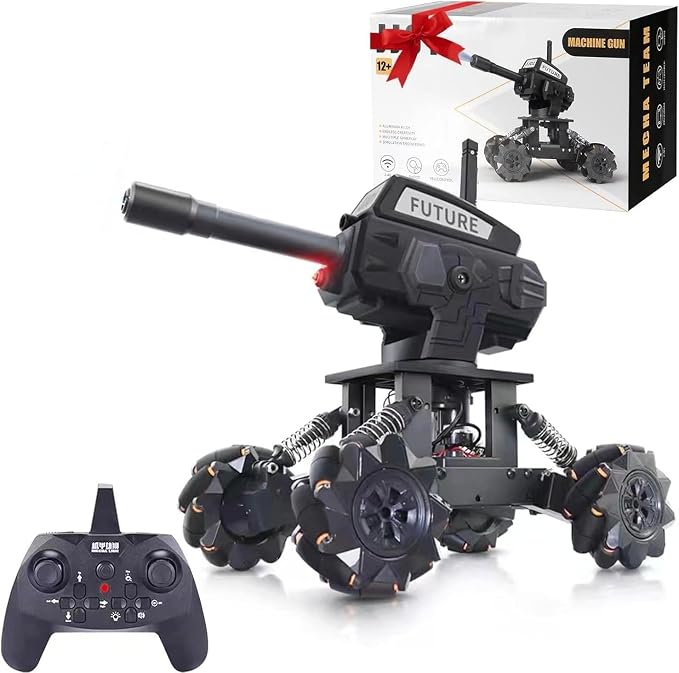 VANLINNY Robot Kits,360° Drifting RC Tank Toy,Science Projects for Ages 13+, STEM Educational Kit for Beginner,10 mph Fast DIY Remote Control Car,Programmable/Rechargeable, for Birthday.