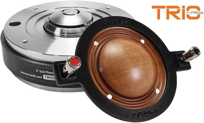 PRV AUDIO 2" Exit Midrange Compression Driver + Horn WG2200Ph Slim 200 Watts 8 Ohm 109 dB, Shallow Profile Aluminum Horn + Ferrite Phenolic Driver