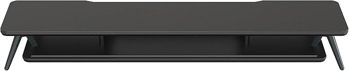 Fenge Dual Monitor Stand, Monitor Stands Riser for 2 monitors, 42.5 Inch Wood Desk Shelf with Storage Organizer and Cable Management for Office Desk Accessories