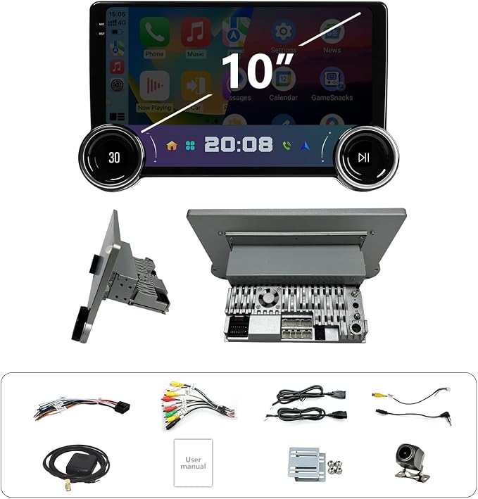 Binize 10.1 Inch Android 13 Single Din Car Stereo Radio Touchscreen Head Unit,GPS Navigation Receiver,Wireless Carplay/Andriod Auto Bluetooth,FM,Mirror Link,Backup Camera