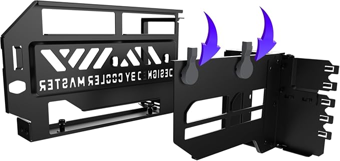 Cooler Master Vertical GPU Card Holder Kit V3, PCIe 4.0 5.0 Motherboards GPUs RTX 5090 RX 9070 XT, ABS Casing, 165mm Length, Modula Adjustable for E-ATX ATX Micro ATX Case
