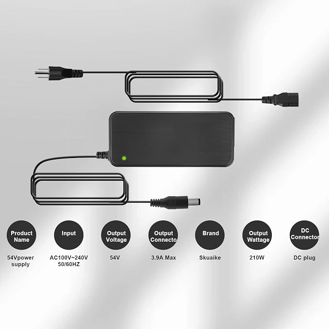 54V dc Power Adapter that Works with Ubiquiti Networks UniFi XG 6 PoE US-XG-6POE USW-Ultra-210W 6 8 Port Switch UI.com ADS-210NX-48-1 540210E ADS-210NX-48-1540210E 54 V 3.9A Power Supply.