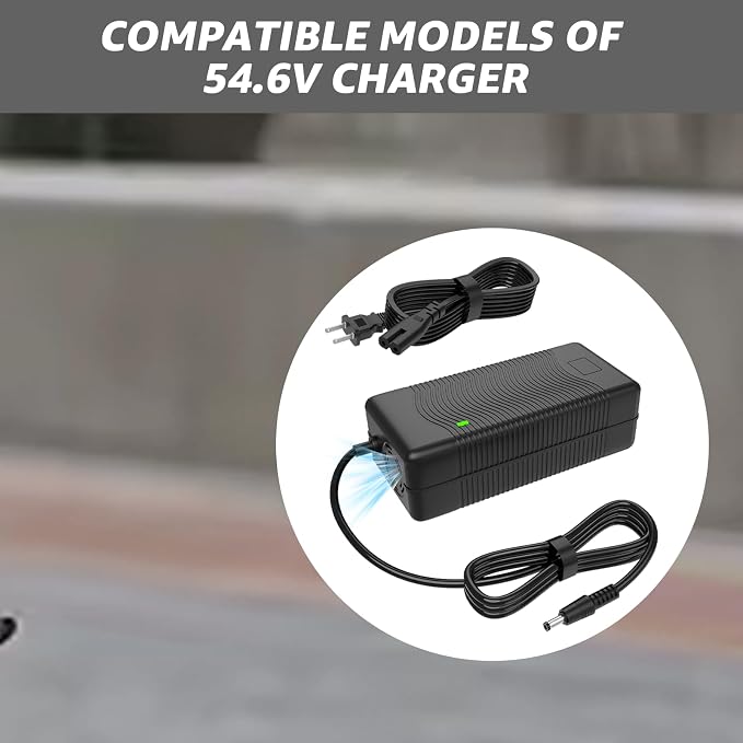 54.6V Charger for Jetson Haze,Lithium Battery Charger Compatible with Jetson Haze JHAZE-BLK JHAZE-BLK-OB JHAZE-CAN-BLK JHAZEBLK Electric Power Cord