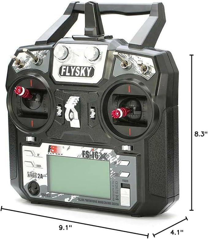 FLYSKY FS-i6X 10CH 2.4GHz RC Transmitter Controller with FS-iA6B Receiver Upgrade Cable for RC Boat Racing Drone (Mode_2)
