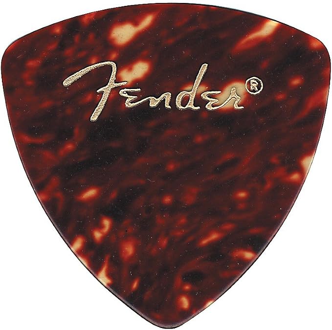 Fender Classic Celluloid Guitar Picks 346 Shape, Guitar Accessories, Tortoise Shell, Thin, 72-Pack