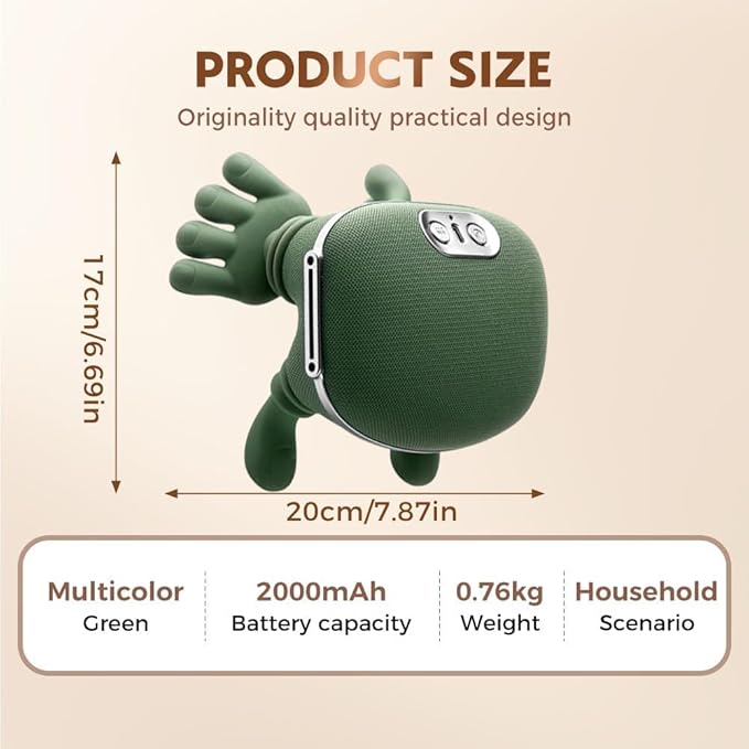 VIYAE DEESY Neck and Shoulder Massager - Electric Portable Deep Kneading with Heat, Rechargeable Wireless Wearable Cervical Massager, Adjustable Intensity for Pain Relief Home Office Travel Gift