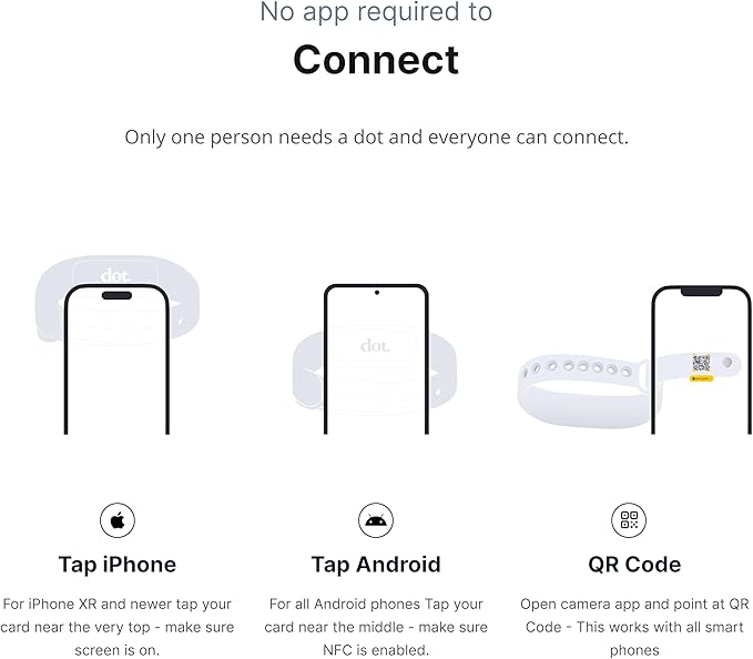 dot. Band - Digital Business Card Wristband - Tap Compatible with iPhone & Android (Green)