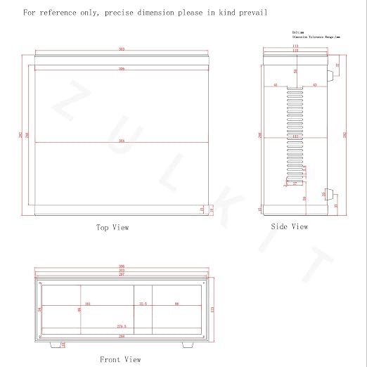 Zulkit Junction Box Blue Metal Project Box DIY Electric Enclosure Case Preventive Case Electrical Box 12.2 x 11.2 x 4.5 inch