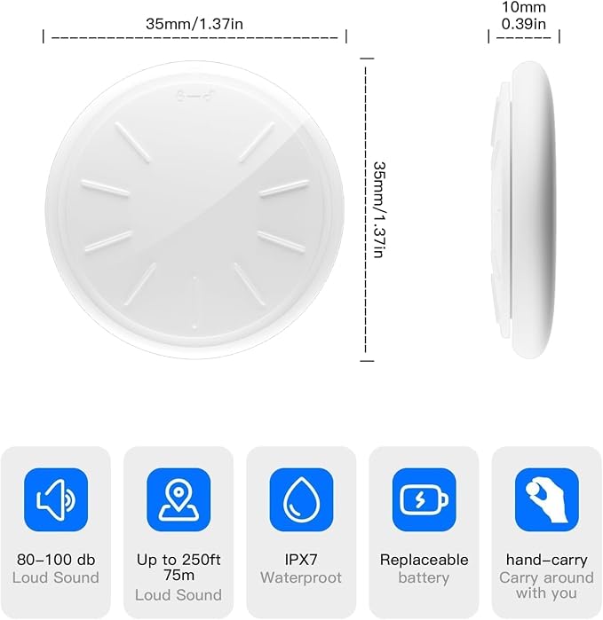 GPS Tracker for Vehicles, 1PCS Real Time GPS Tracker for Car Work with Find My (iOS Only),MINI Car Tracker Device Hidden,No Monthly Fee, Waterproof Car Tracker