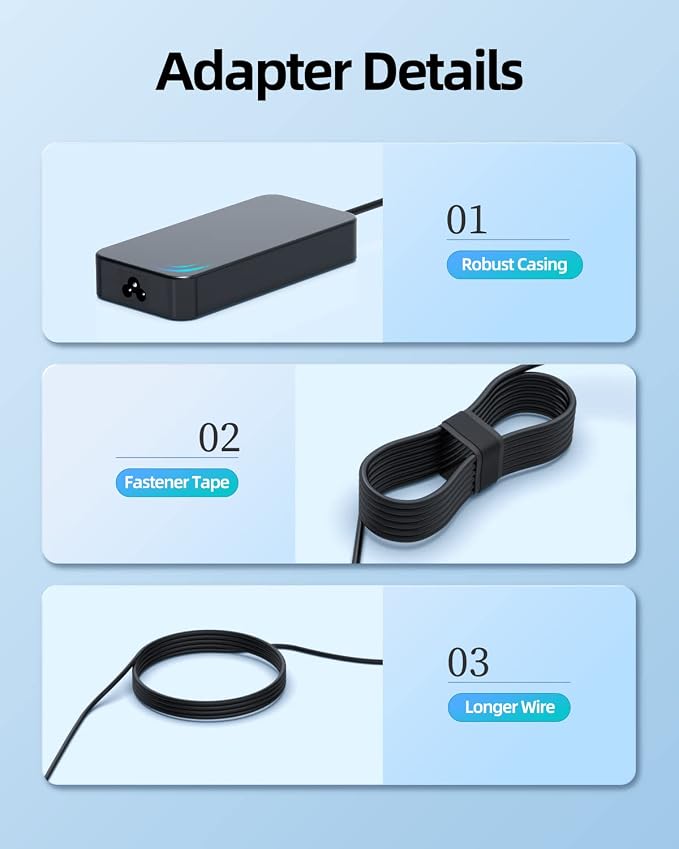Superer 120W 19.5V Power Cord Fit for Sony BRAVIA TV XBR-43X800H XBR-49X800H XBR-49X800G XBR43X800H XBR49X800H XBR49X800G X800H 43 inch 49 inch Smart TV AC Charger Power Supply Adapter