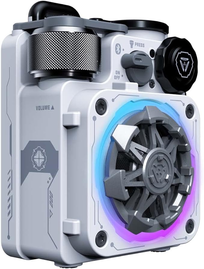 Muzen Cyber Cube-Pro Bluetooth Speaker, Bluetooth 5.0, Portable Speaker with Fidget Spinner, Crystal Clear Sound with RGB Led Light Wireless Speaker, Waterproof Speakers for Indoor Outdoor