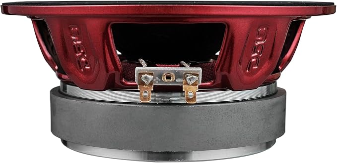 DS18 PRO-X6M Loudspeaker - 6.5", Midrange, Red Aluminum Bullet, 500W Max, 250W RMS, 4 Ohms - Premium Quality Audio Door Speakers for Car or Truck Stereo Sound System (1 Speaker)