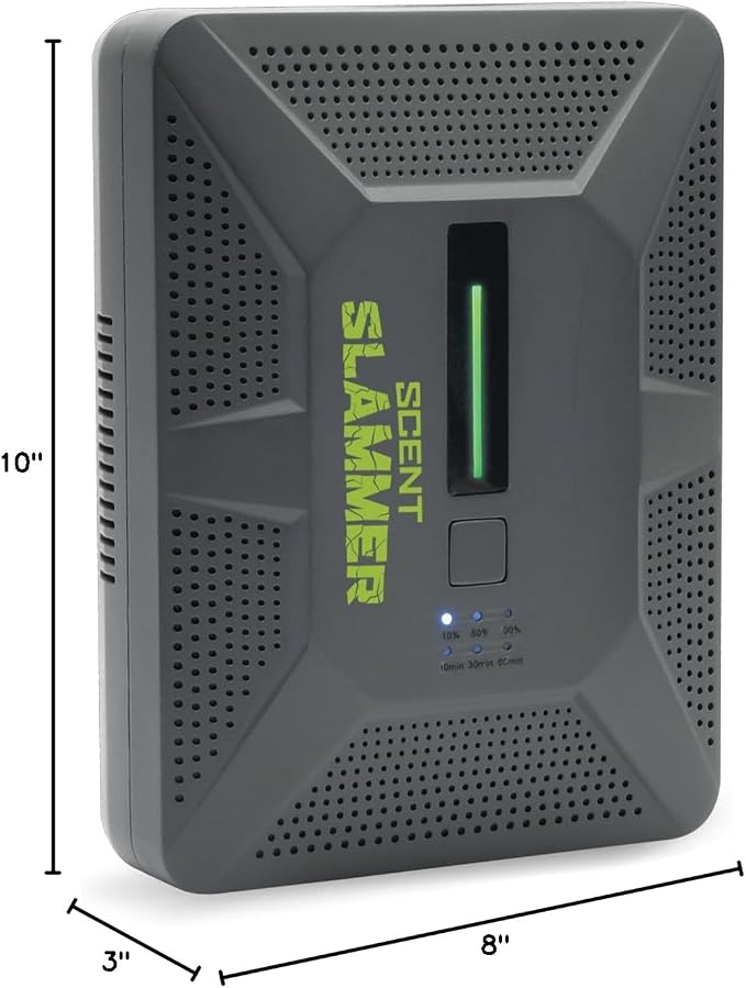 HME Scent Slammer 2 in 1 Ozone Hybrid Handheld Device | Compact Powerful Rechargeable Portable Hunting Smell Eliminator for Clothing and Gear