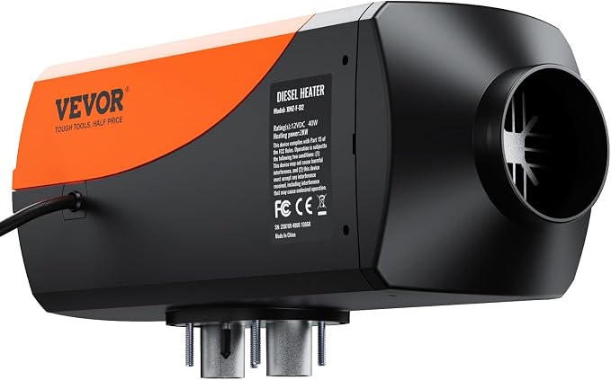 VEVOR Diesel Air Heater, 12V 2KW Integrated Diesel Heater with Remote and LCD Display, 10L Tank Compact Diesel Heating Solution, Quick Warm-up for RVs, Trailers, Campers, Boats, and Indoor Use