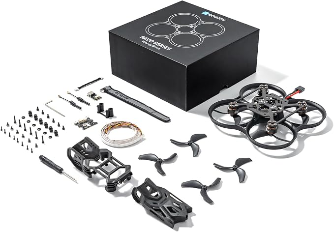 BETAFPV Pavo20 Pro II Brushless Whoop Quadcopter with HD VTX Bracket F4 2-3S 20A AIO FC, LAVA 1104 7200KV Brushless Motors, COB LED Strip Compatible with O4/O4 Air Unit Pro, for FPV Freestyle Shooting