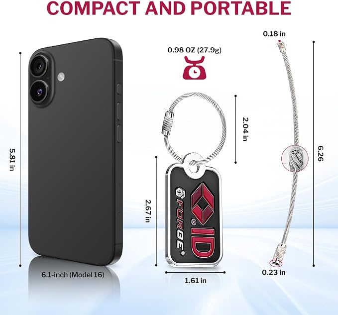 Forge Dual-Opening: Key or Combination Lock, TSA Approved Lock for Luggage, Pelican case, Travel, Gym, School, Luggage Combination Lock, Travel Bag Lock (Black 4 Locks and 2 ID)