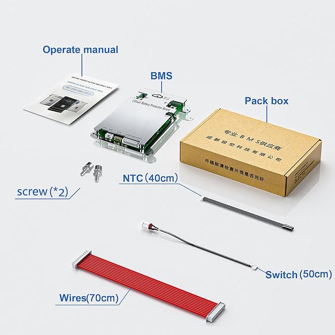 JKBMS Smart BMS 3S-8S 100A 1A Active Balancer JK-B1A8S10P | JK BMS for LiFePO4 Li-ion LTO batteries with Bluetooth RS485 and multi protection system
