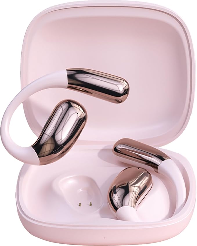 AI Language Translator Earbuds, Translation Earbuds Real Time, 3-in-1 Earbud Translator 144 Languages & Accents, Translation Headphones Fit iOS & Android for Travel Business Learning (A38 Pink)