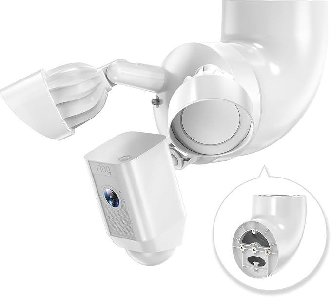 EDUP Love® Ring Camera Eave Mount for Ring Floodlight Cam Wired Plus/Pro | Fits for Ring Floodlight Cam Wired Pro & Ring Floodlight Cam Wired Plus & Blink Wired Floodlight Camera, White