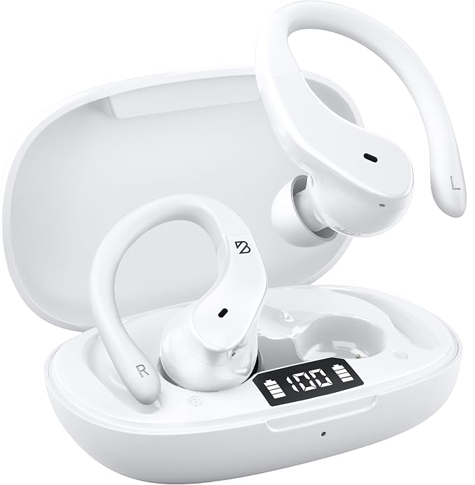 Back Bay Audio - Runner Wireless Earbuds for Running, Workout Wrap Around Earbuds Bluetooth Headphones for Sports, Around the Ear Wireless Bluetooth Running Headphones, Hook Over Earphones Earhooks