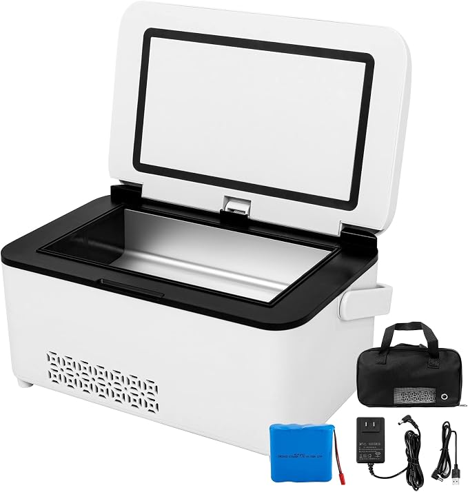 Insulin Cooler Box Insulin Pen Travel Cooler Mini Drug Refrigerator Case Diabetic Cooler Portable car Insulin Cooler Box USB Rechargeable LED Display (℉)