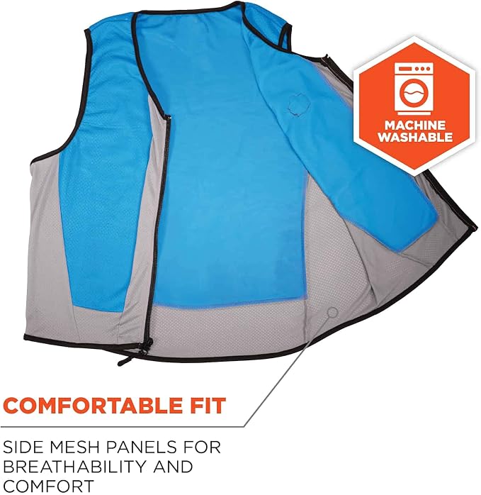 Ergodyne Chill-Its 6667 Cooling Vest, Evaporative PVA Material for Fast Cooling Relief