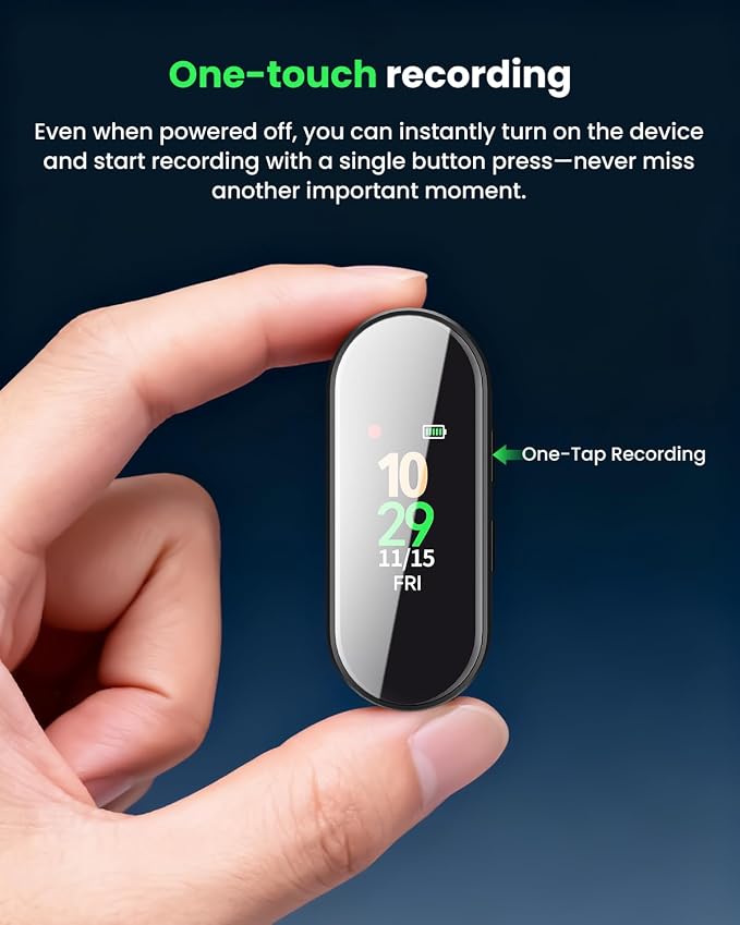 64GB Digital Voice Recorder Professional & Portable, 4-in-1 New Upgraded Noise Reduction Hi-Fi Pure Sound Quality, 3072Kbps Audio Activated Voice Recorder for Your Lectures, Meetings, and Classes