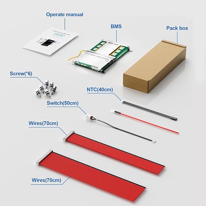 JKBMS Smart BMS 4S-8S 12V-24V 300A 2A Active Balance Build-in Bluetooth with Heat CAN RS485 PCB Battery Protection Board for LiFePO4 Li-ion LTO Battery Pack (JK-B2A8S30P-HC)