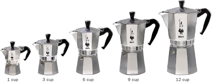 Bialetti - Moka Express: Iconic Stovetop Espresso Maker, Makes Real Italian Coffee, Moka Pot 3 Cups (4.3 Oz - 130 Ml), Aluminium, Silver