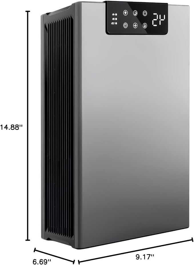 KeepGlad Dehumidifier, 98OZ Dehumidifiers for Home, SlateGray