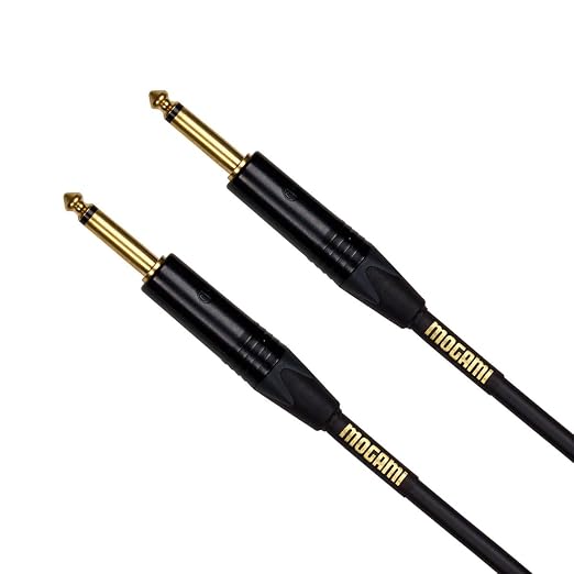 Mogami Gold Instrument 06 Electric Guitar Instrument Cable 1/4 Inch TS to TS Electric Guitar Cable 6ft, Guitar Amp Cord, Instrument Cable,Straight Connectors, OFC Core, Anti-Noise Pro Audio Quality