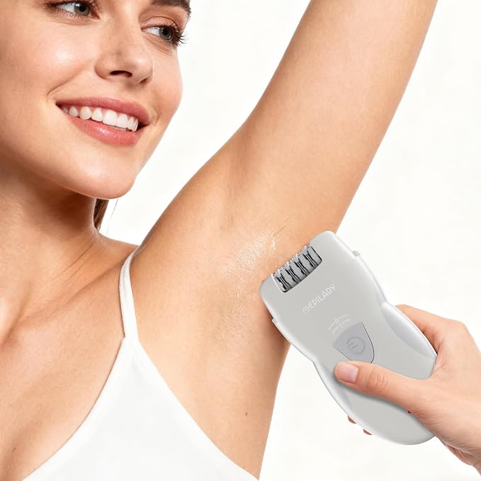 Epilady Legend 5 Rechargeable Cordless Epilator for Women, 56-Tweezer Dual Speed Full Body Hair Removal Device for Legs, Underarms, & Bikini, Long-Lasting Smooth Skin, Travel Case Included (Gray)