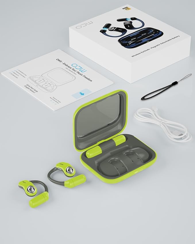 OJW Open-Ear Headphones with Replaceable Battery | Replaceable Battery with over to 96 Hours of Playtime