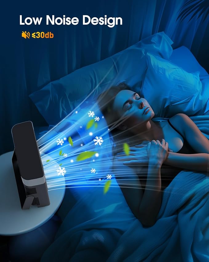 JINLICTE Portable Misting Fan,【Max 30H Runtime】 8-Inch Rechargeable Water Cooling Mist Fan with 600mL Water Tank, Quiet USB Battery Powered, Perfect Cooling for Camping Home Outside Office