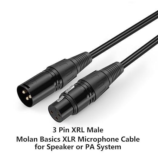 2 Pack XLR Cable, Male to Female Microphone Cable Oxygen-Free Copper (OFC) Mic Cord for Speaker Podcast Audio Mixer DMX Effector Amplifier Sound Card(A, 10Feet)