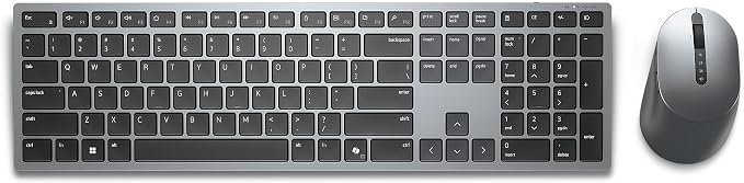 Dell Premium Wireless Keyboard and Mouse - KM720 - USB wireless receiver, 12 programmable keys of F1-F12, Mouse Buttons Qty 7, DPI. 1000, 1600 (default), 2400, 4000, Advanced Exchange Service - 1 year