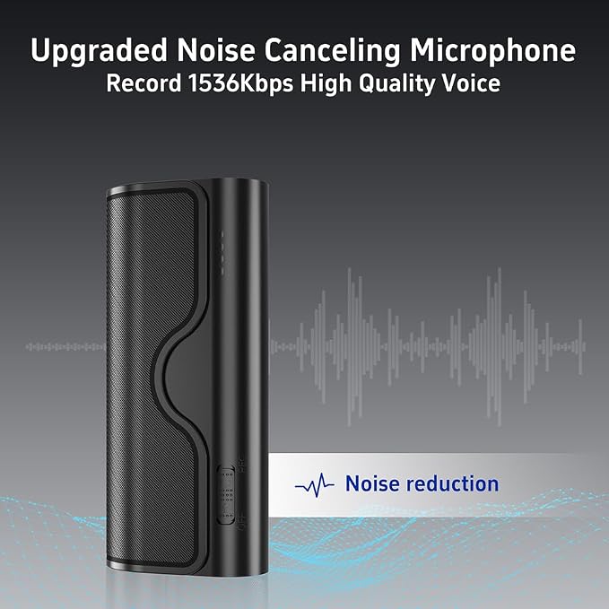 64GB Magnetic Voice Activated Recorder,5000mAh Long Lasting Battery for 35 Days Continuous Recording,360° Omni-Directional Mic,Discreet No-Light Digital Voice Recorder & Audio Recording Device