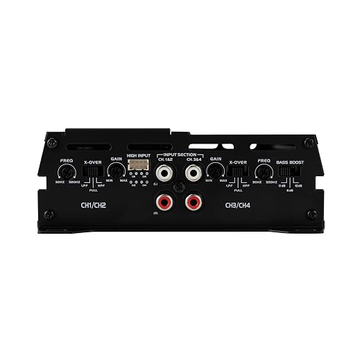 JENSEN JA-Series JA4CH High-Performance Class-D 4-Channel Car Audio Amplifier | Truck, Motorcycle, Golf Cart | 1,000 Watts Peak Power | Efficient Compact Design | CTA-2006-D Certified | Bridgeable