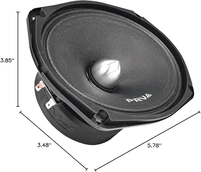 PRV AUDIO 69MR500-4 Bullet, 6x9 Inch Midrange Speaker 4 Ohm, 500 Watts Program Power, Loudspeaker for Pro Car Audio (Single)