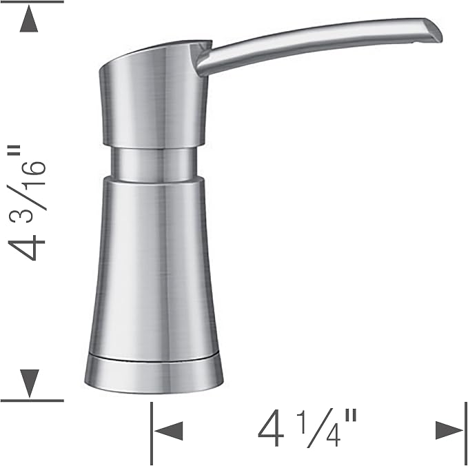 BLANCO 442047 Artona Soap Dispenser-Stainless Finish Accessory, 11.83 oz