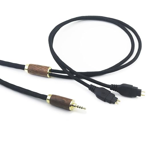 NewFantasia 2.5mm Balanced Cable Compatible with Sennheiser HD650, HD600, HD580, HD660S, HD660S2, HD58X, HD6XX Headphone 7N OCC Copper Silver Plated Cord Walnut Wood Shell