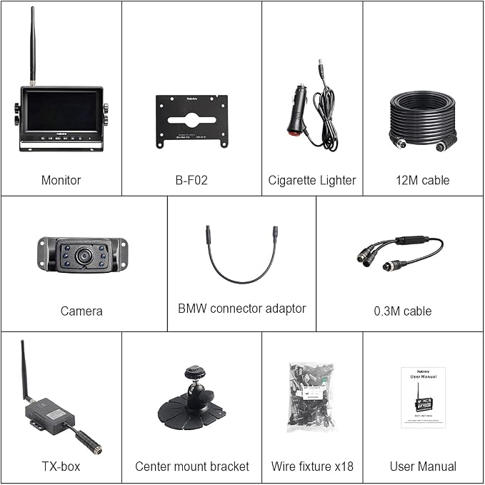 Haloview RD7-MINI 7'' 720P Wireless Backup Camera Range Dominator System