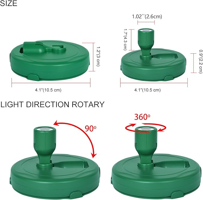 HAMVIDNE LED Spotlight, Battery Powered Picture Lights, Uplight Indoor, Puck Lights with Remote, Plant Spot Light for Wall Art Display Dartboard Painting Artwork Accent Closet-Green