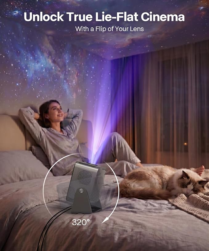 Magcubic Mini Projector with WiFi and Bluetooth, 600ANSI Native 1080P Projector, Compatible with Netflix, Auto Focus & Vertical Keystone, 15W Speaker HY350NTV Smart Proyector for Movie Home Outdoor