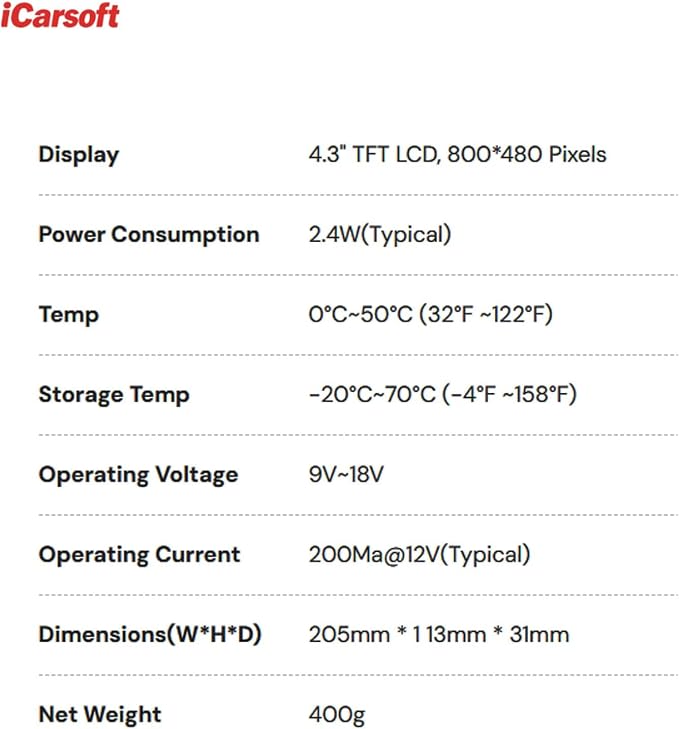 iCarsoft US V3.0 for American Vehicles